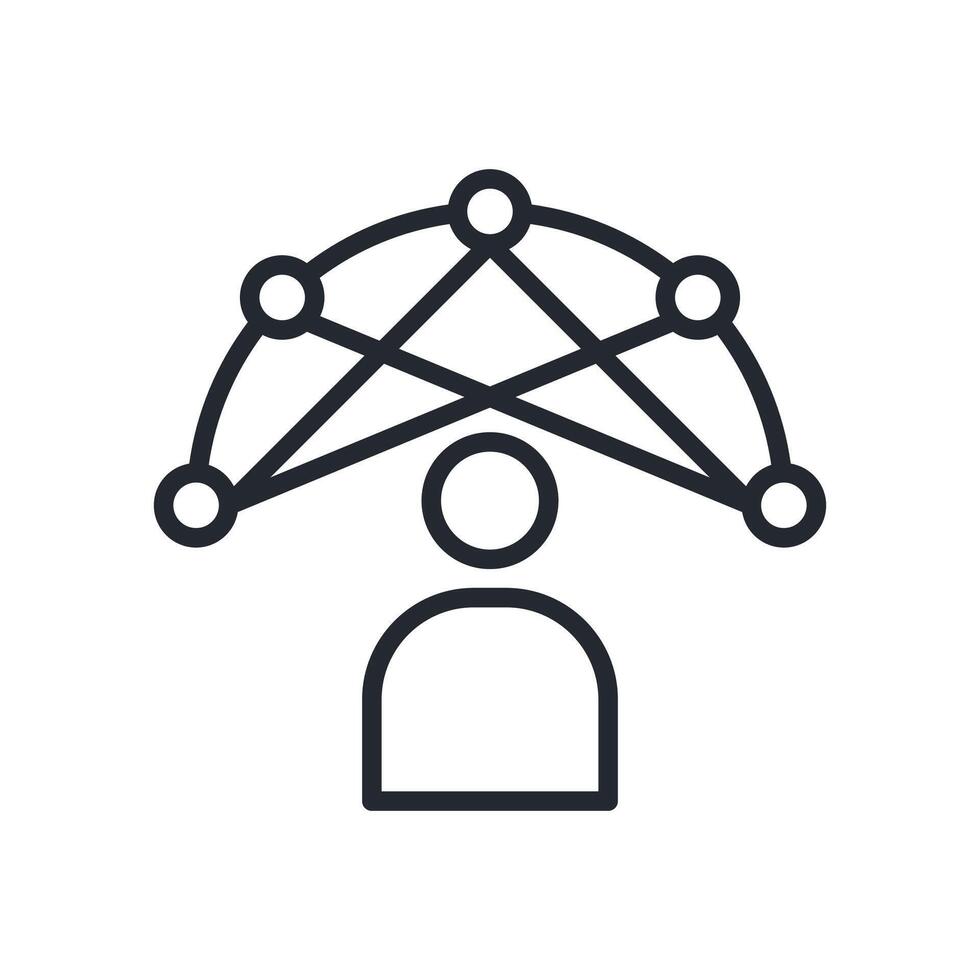 Network Icon Outline Style. Relevant To Tech Support vector