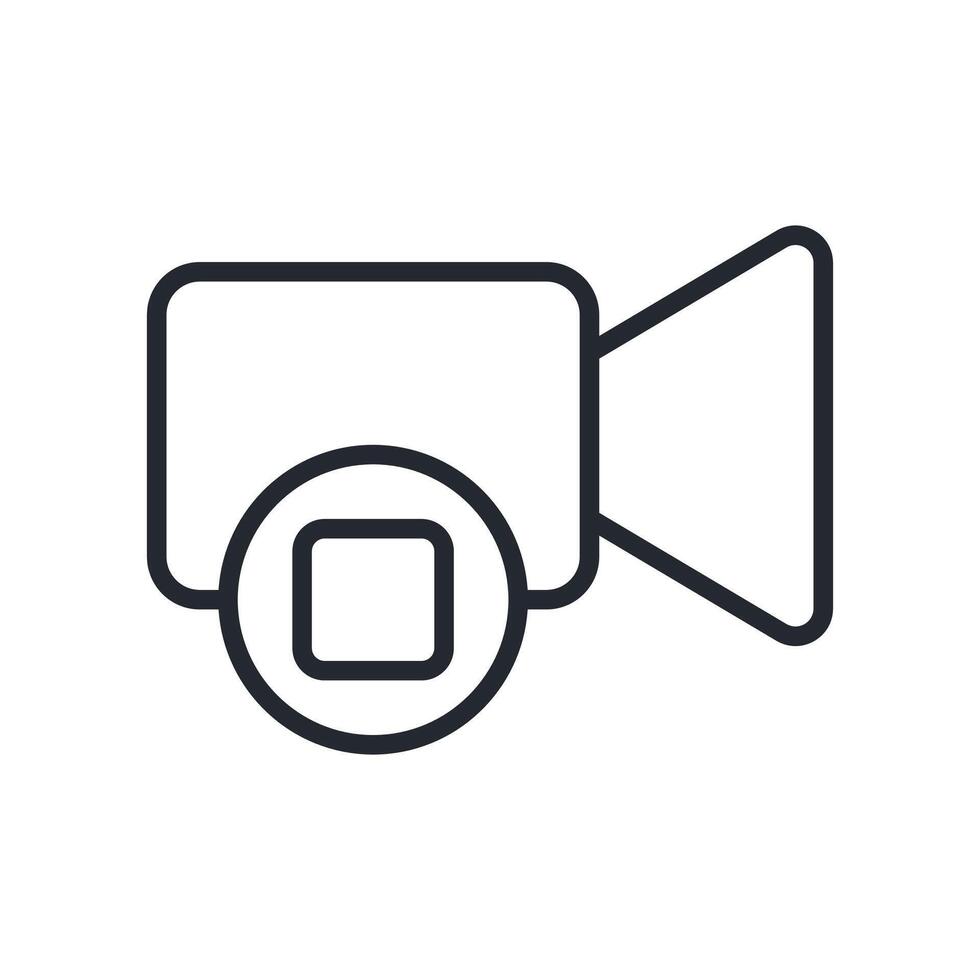Record Icon Outline Style. Relevant To Tech Support vector