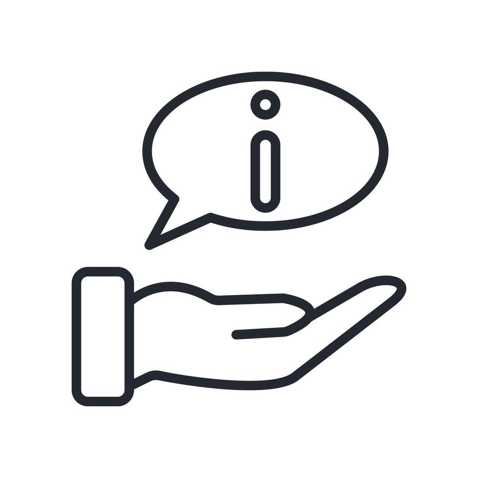 Information Icon Outline Style. Relevant To Tech Support vector