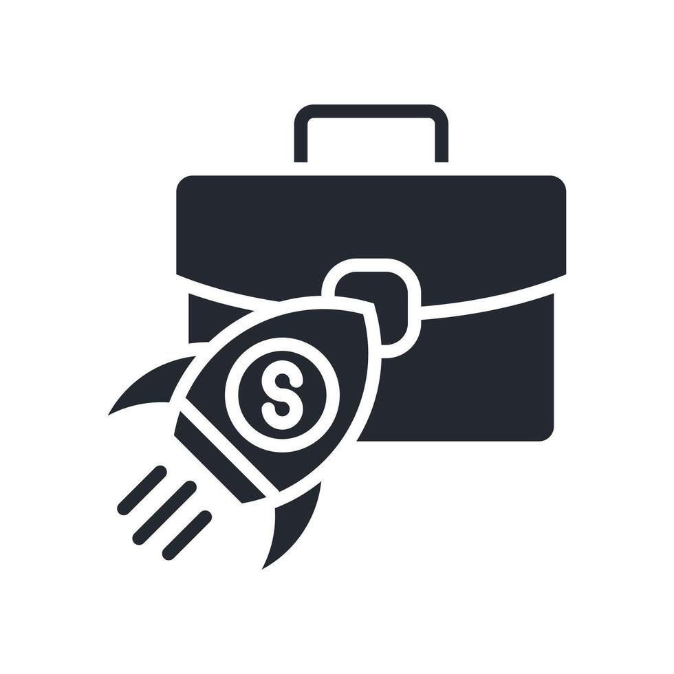 Startup Icon Glyph Style. Relevant To Business Development vector