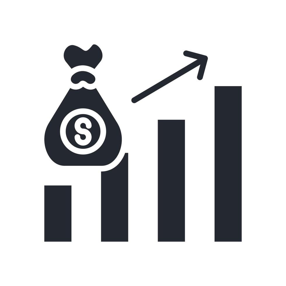 Finance Icon Glyph Style. Relevant To Business Development vector
