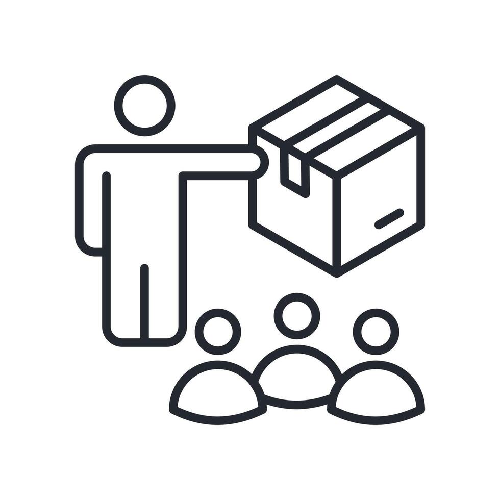 Training Icon Outline Style. Relevant To Product Management vector