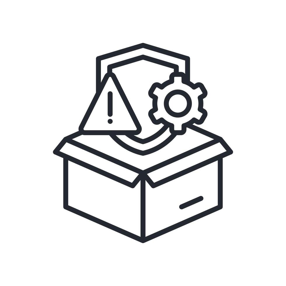 Risk Icon Outline Style. Relevant To Product Management vector