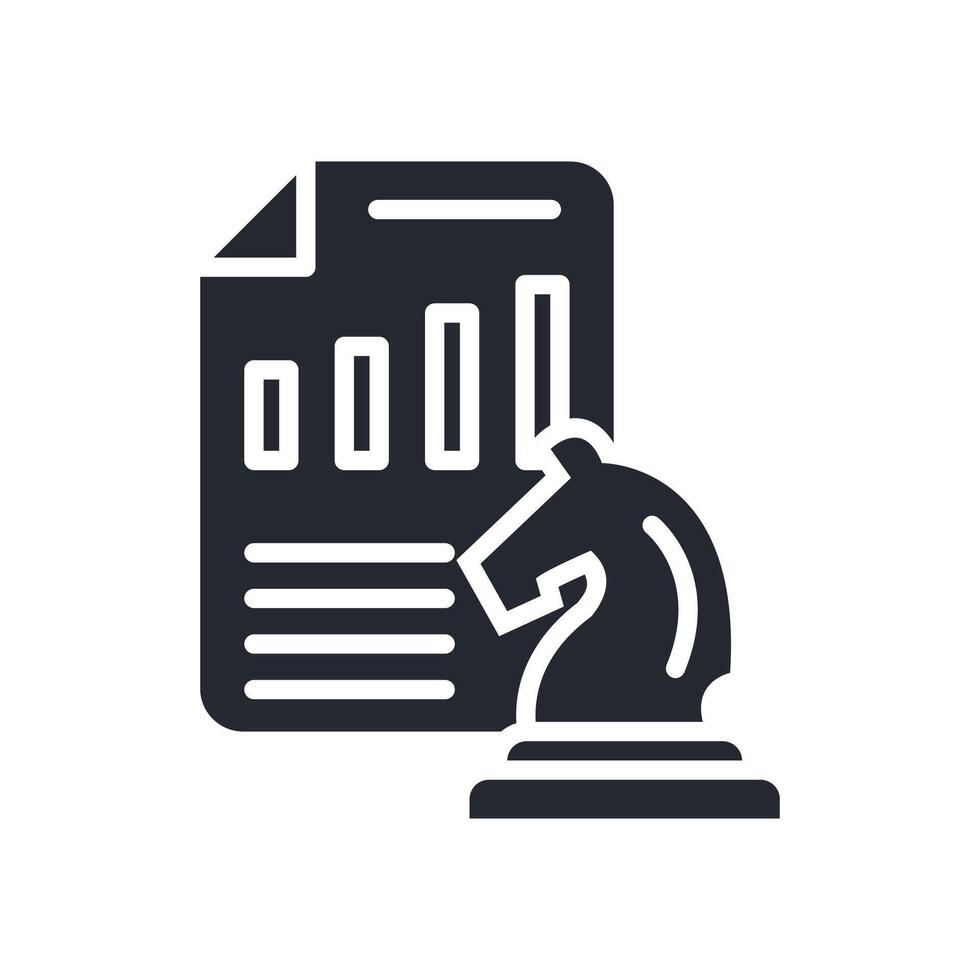 Strategy Icon Glyph Style. Relevant To Business Analytics vector