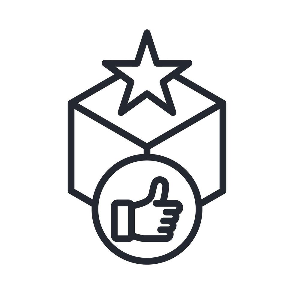 Quality Icon Outline Style vector