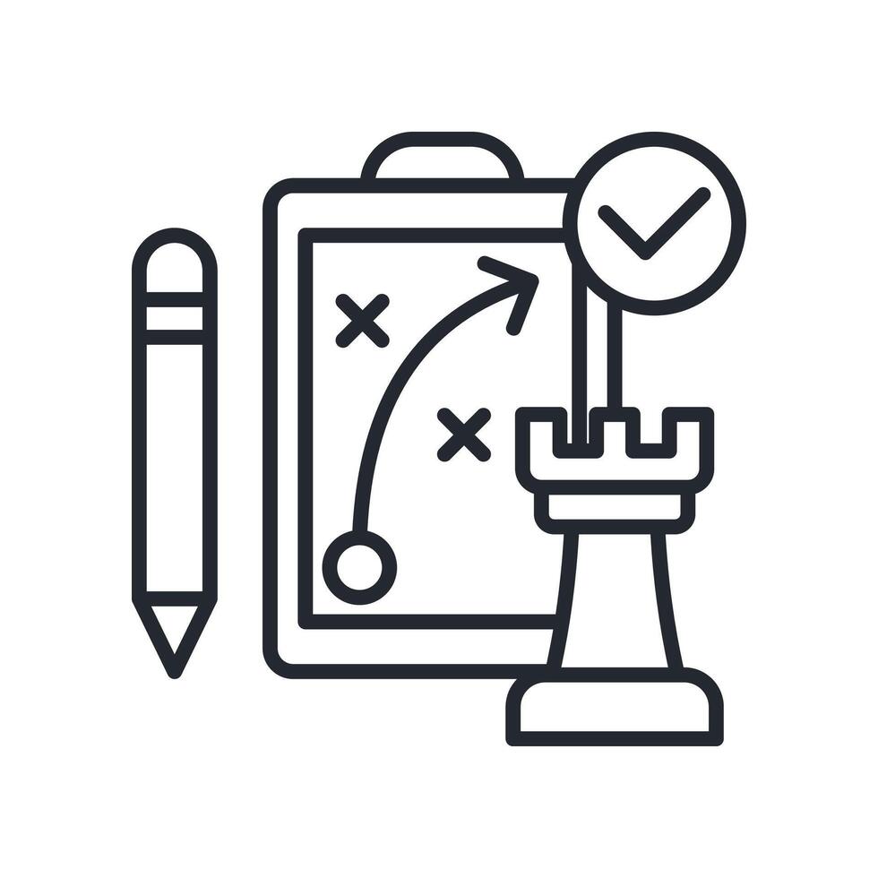 Plan Icon Outline Style. Relevant To Product Management vector
