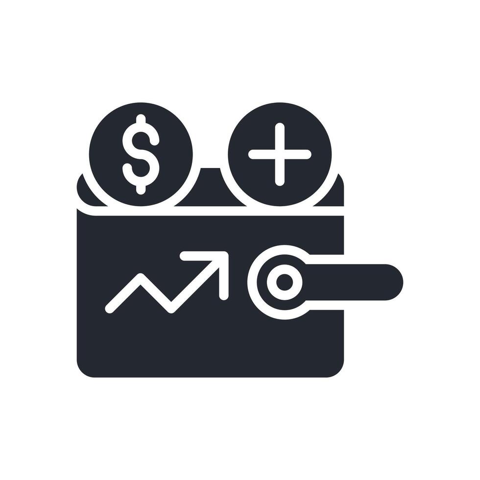 Finance Icon Glyph Style. Relevant To Global Finance vector