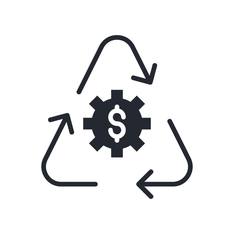 Continuity Icon Glyph Style. Relevant To Business Development vector