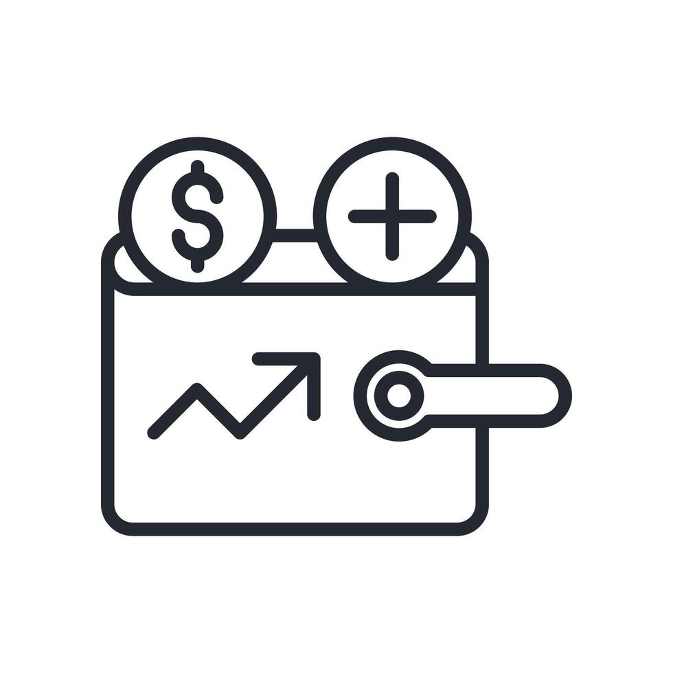 Finance Icon Outline Style. Relevant To Global Finance vector