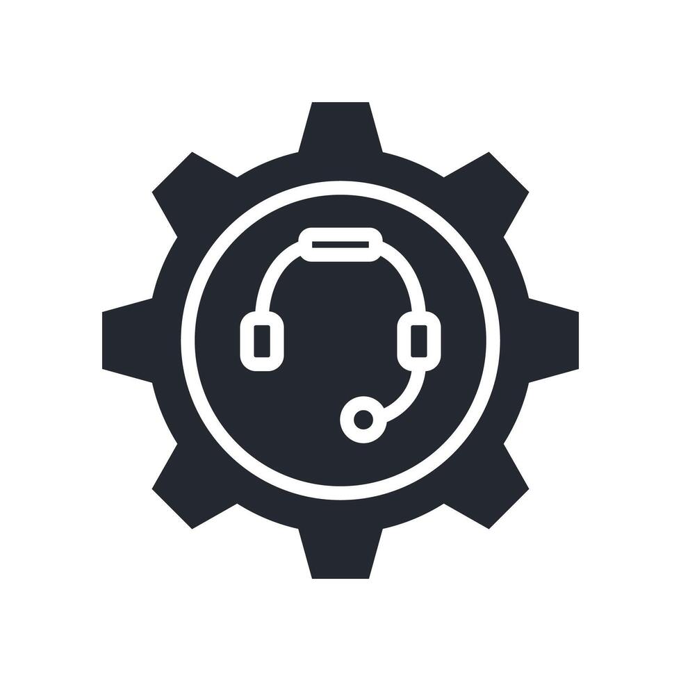 Technical Support Icon Glyph Style. Relevant To Tech Support vector