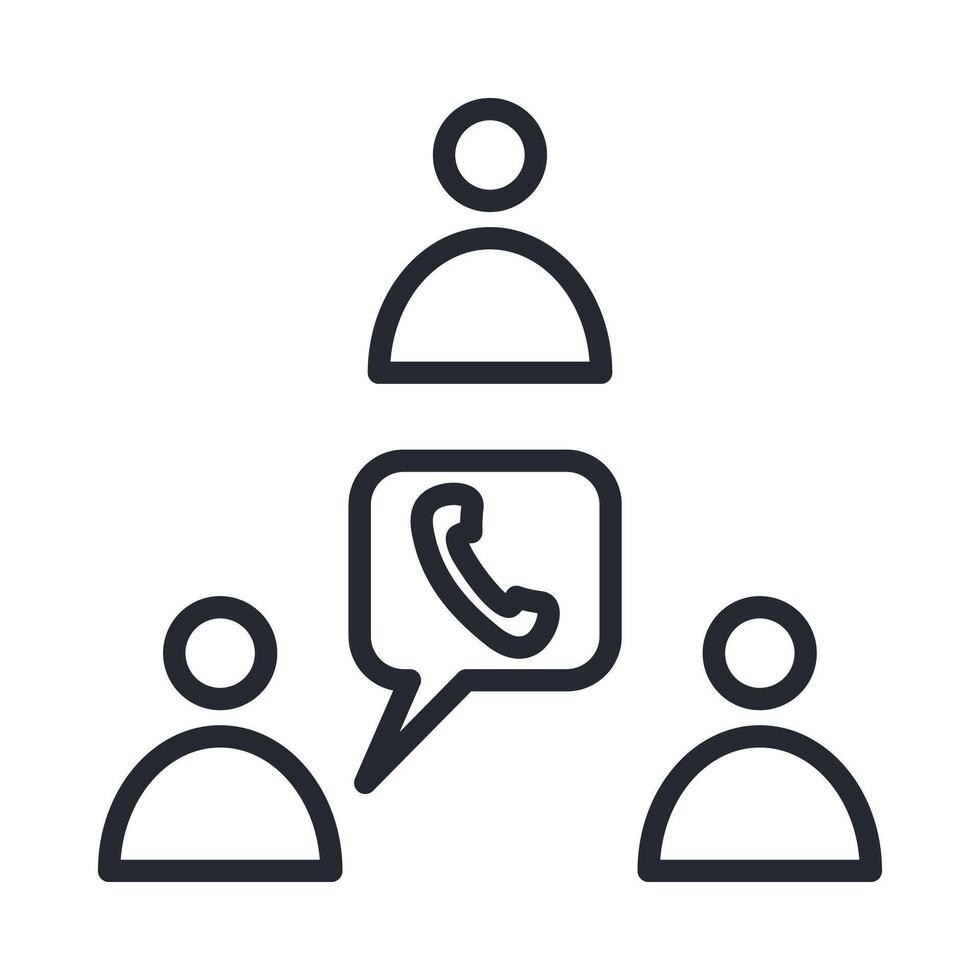 Business Communication Icon Outline Style vector