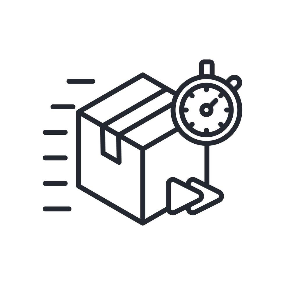 Speed Icon Outline Style. Relevant To Product Management vector
