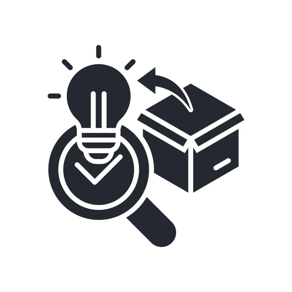 Research Icon Glyph Style. Relevant To Product Management vector