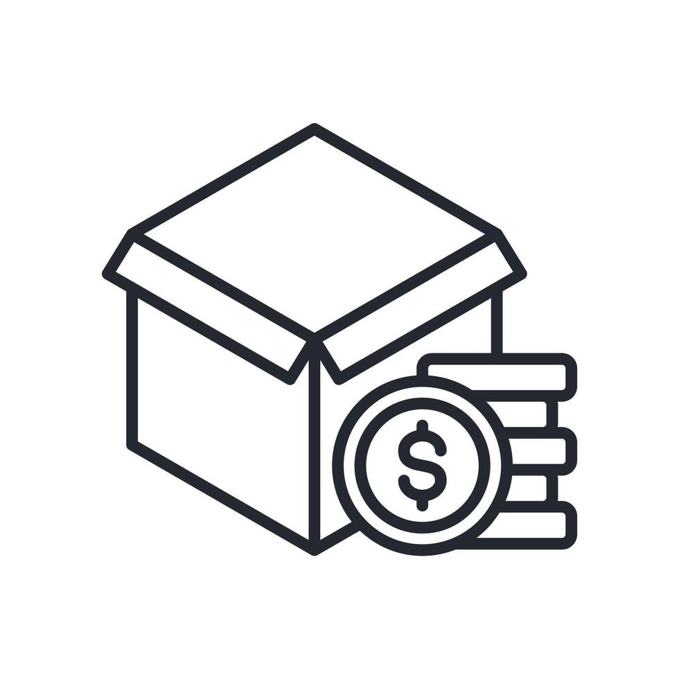 Investment Icon Outline Style. Relevant To Product Management vector