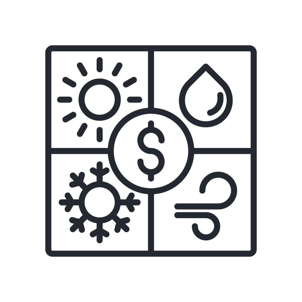 Economic Forecast Icon Outline Style. Relevant To Global Finance vector