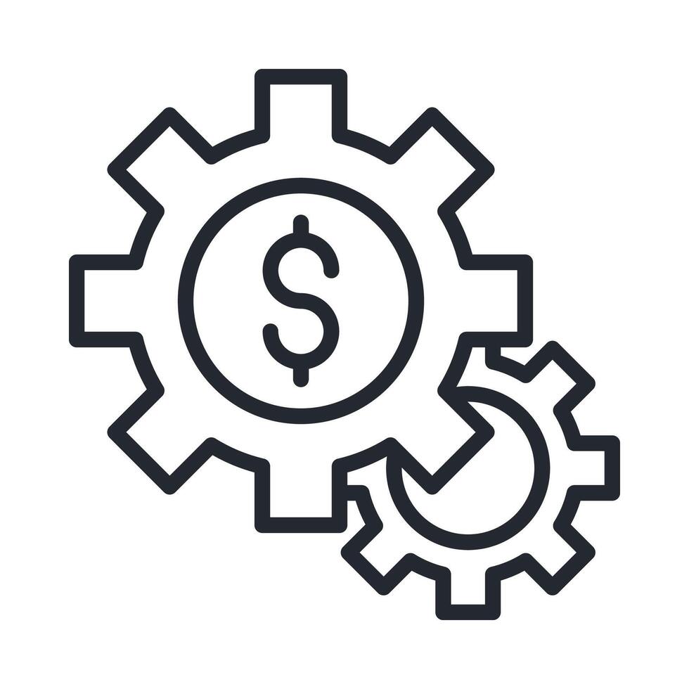Business Control Icon Outline Style vector