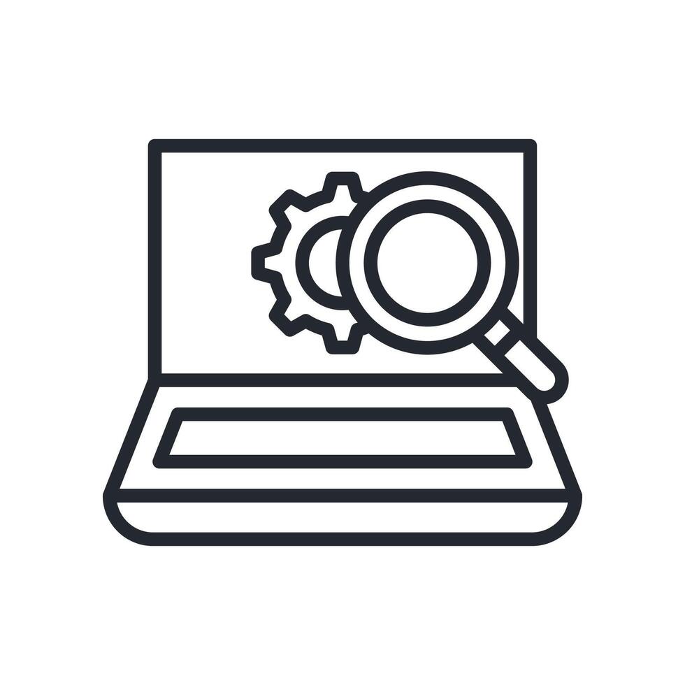 Troubleshooting Icon Outline Style. Relevant To Tech Support vector