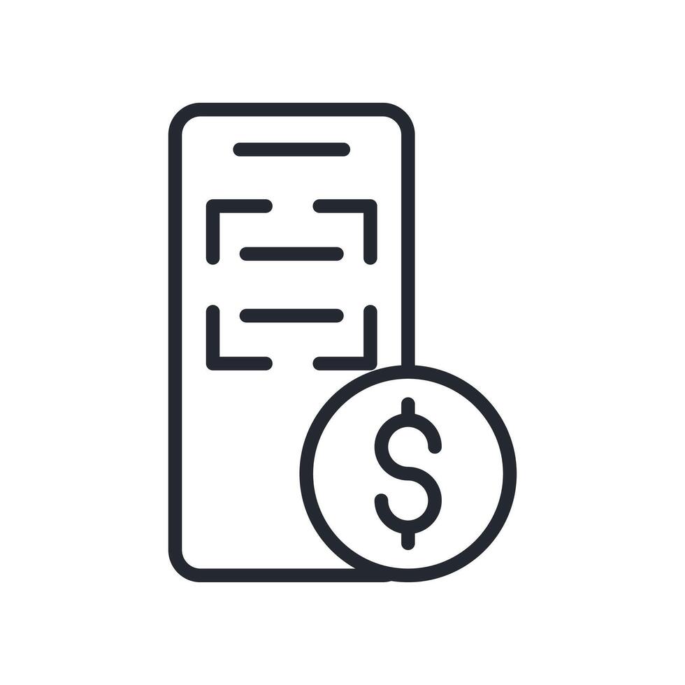 Financial Technology Icon Outline Style. Relevant To Global Finance vector