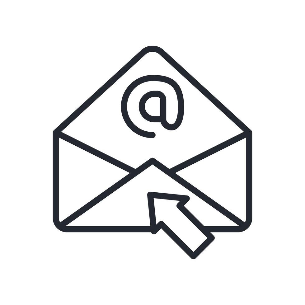 Email Icon Outline Style. Relevant To Tech Support vector