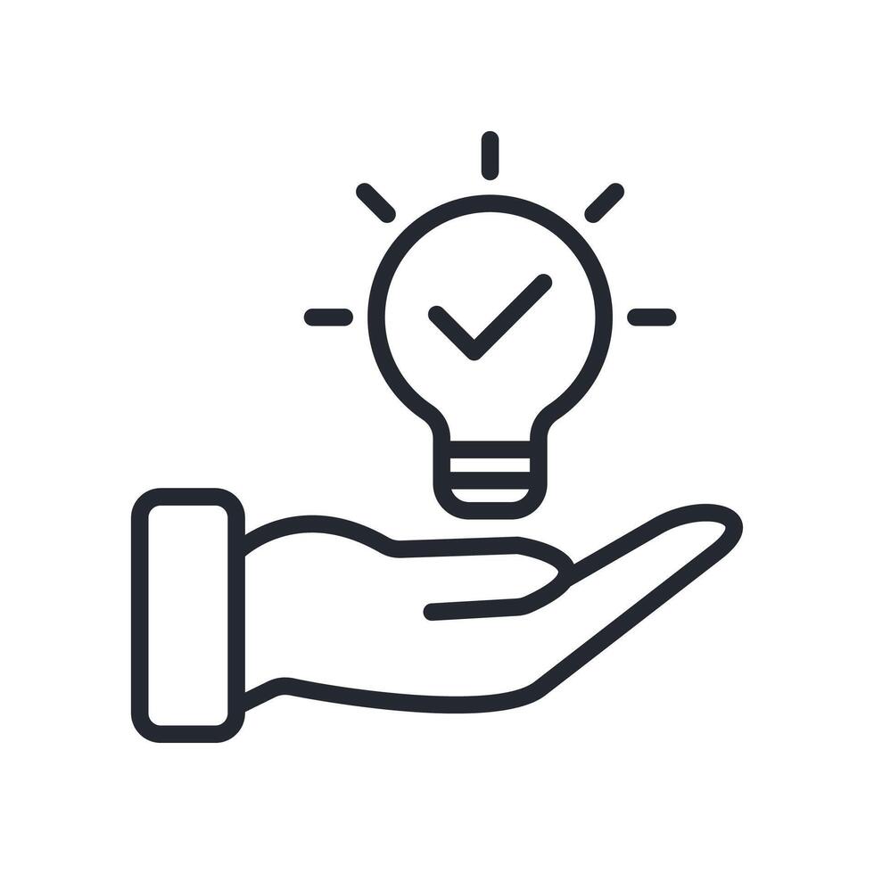 Solution Icon Outline Style. Relevant To Tech Support vector