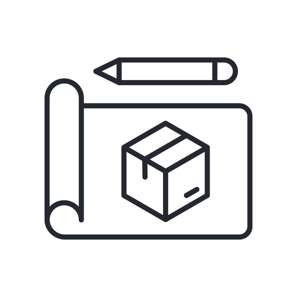 Prototype Icon Outline Style. Relevant To Product Management vector