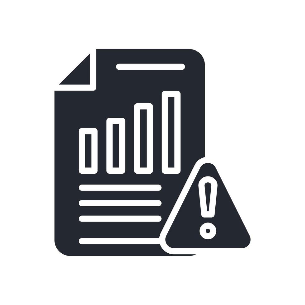 Risk Icon Glyph Style. Relevant To Business Analytics vector