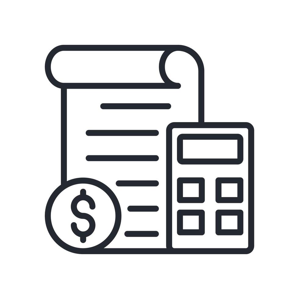 Tax Icon Outline Style. Relevant To Global Finance vector
