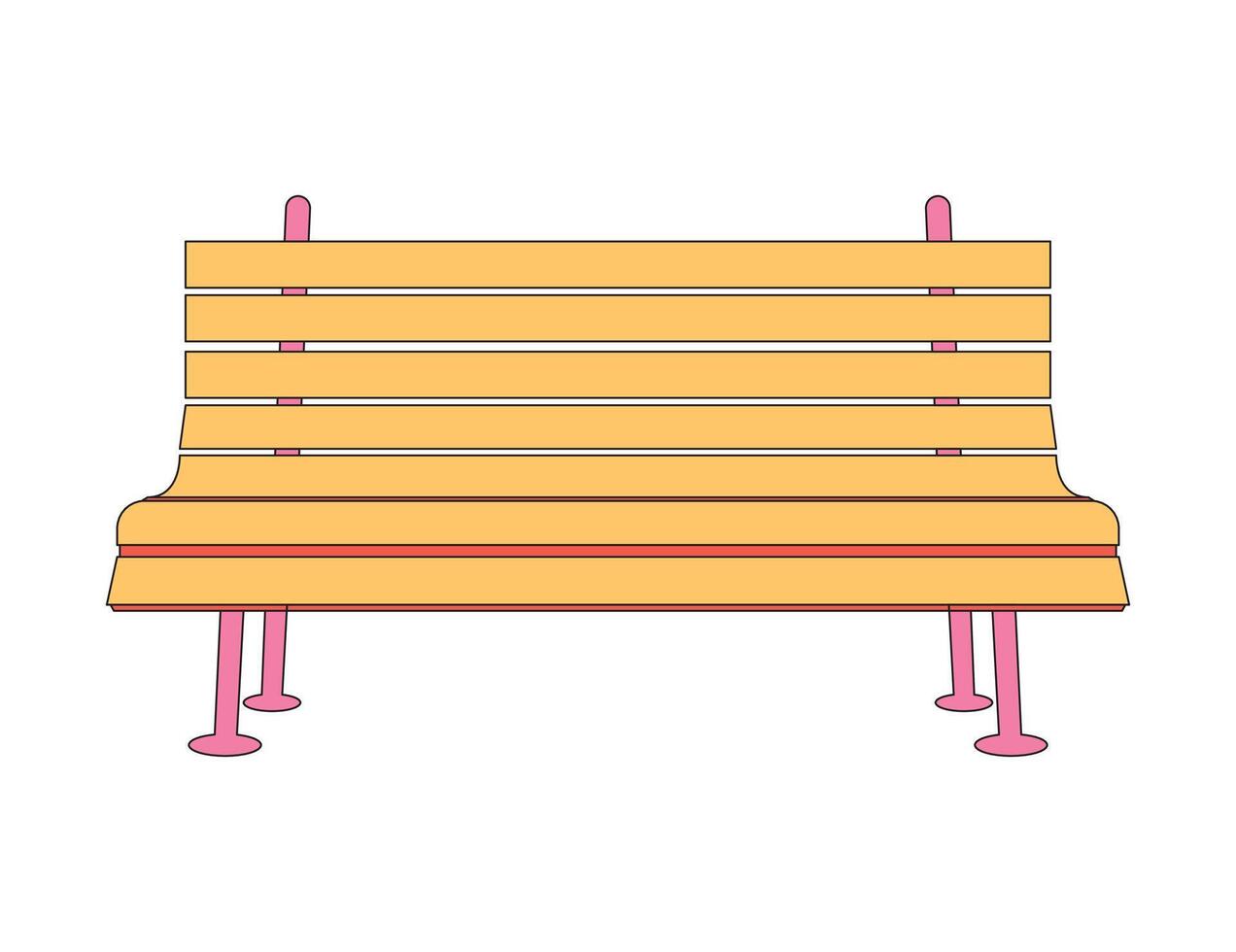 Design chair retro bold vibrant unique vector