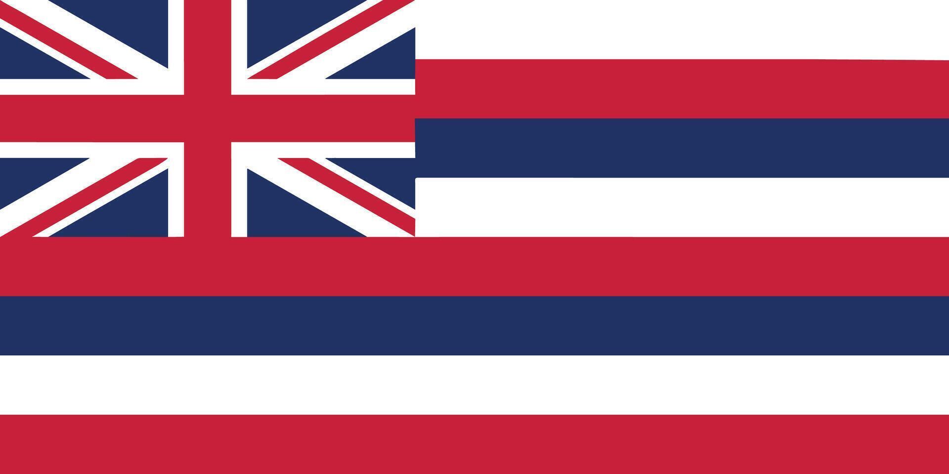 The flag of the state of Hawaii in the USA vector