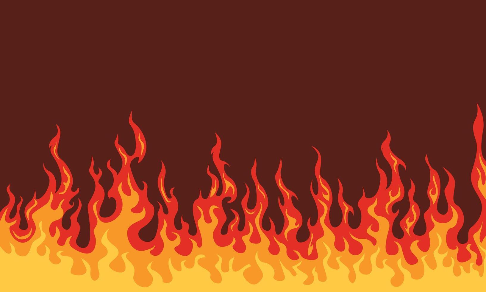 Fiery fire border illustration background vector