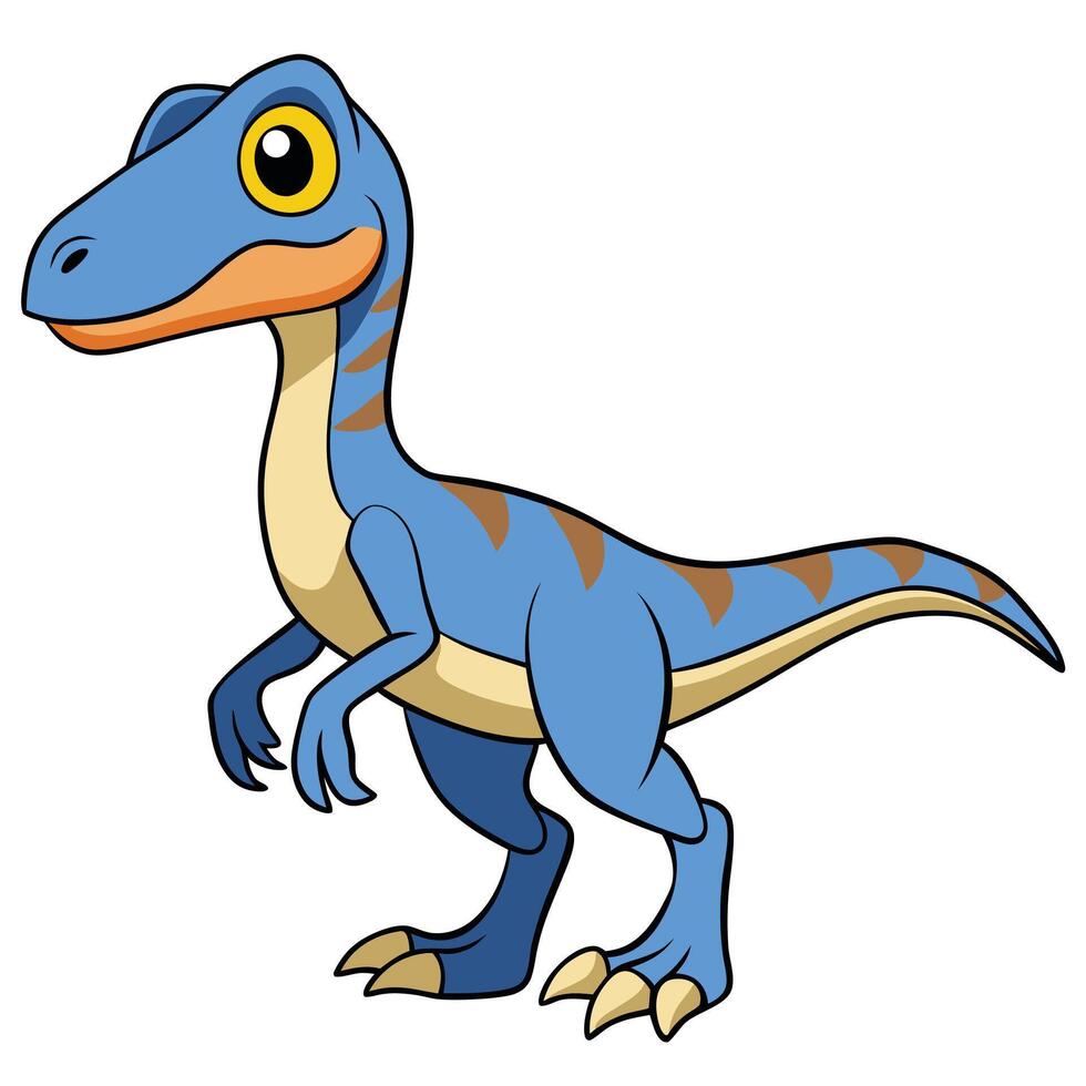 cartoon dinosaur with big eyes and a big mouth vector