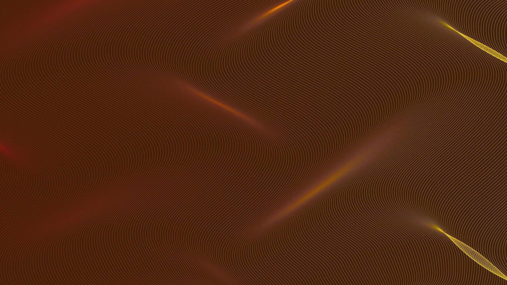 Abstract Wavy Lines Background - Warm Orange and Brown Digital Art vector