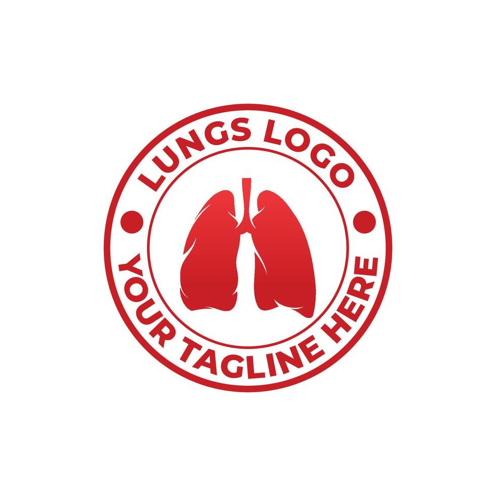 The lungs logo design template vector