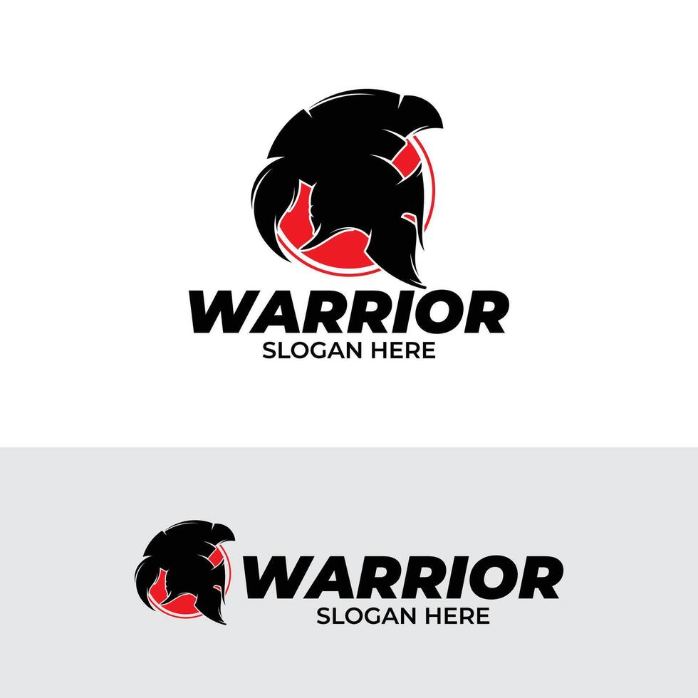 Silhouette Of Warrior Logo Design Inspiration vector