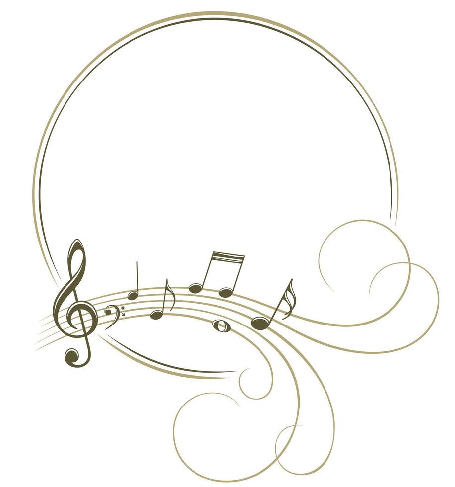 Frame with notes. vector