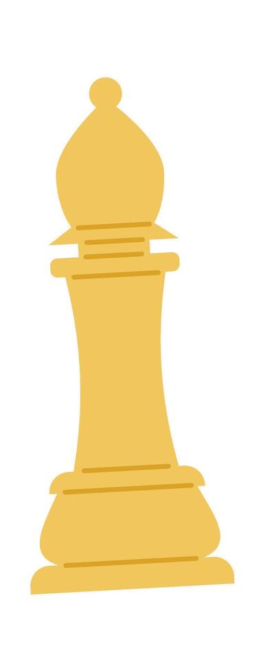 Wooden queen chess piece flat icon vector