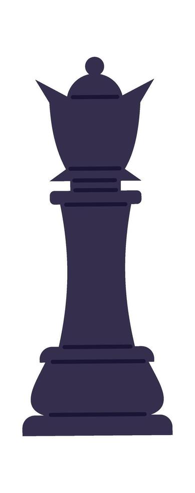 Wooden bishop chess piece flat icon vector