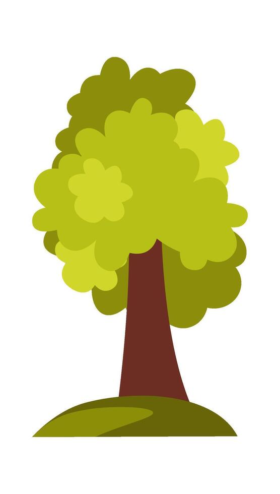 Strong and tall tree flat icon Icon vector