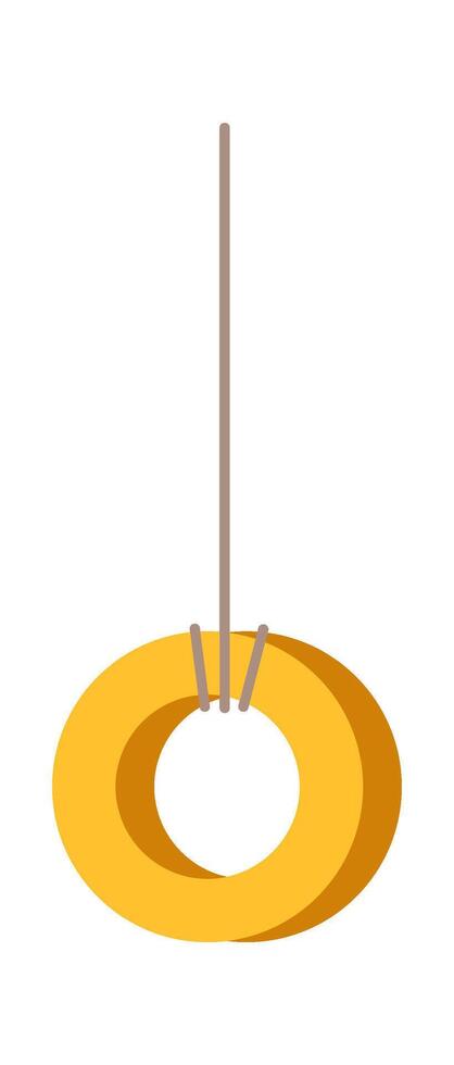 Swing on tree flat icon Game for children vector