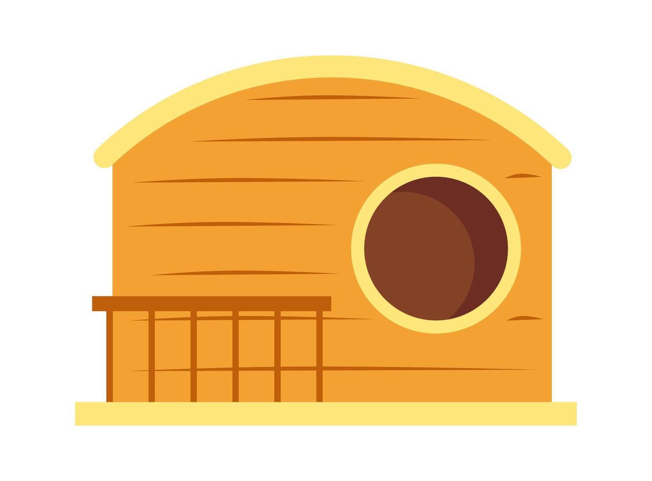 Wooden tree house flat icon Modern architecture Flat Illustration Icon vector