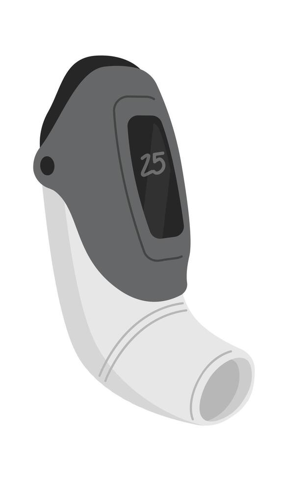 Portable inhaler flat icon Treatment of asthma symptoms Drawn Icon vector