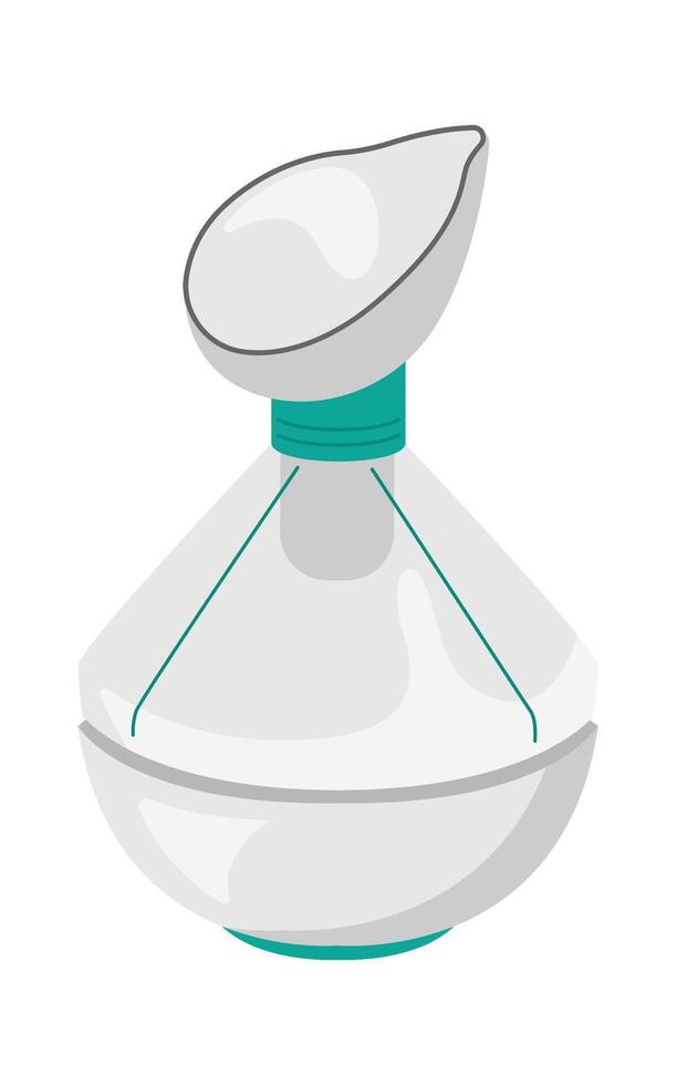 Mask vapor inhaler flat icon Treatment of asthma Illustration vector