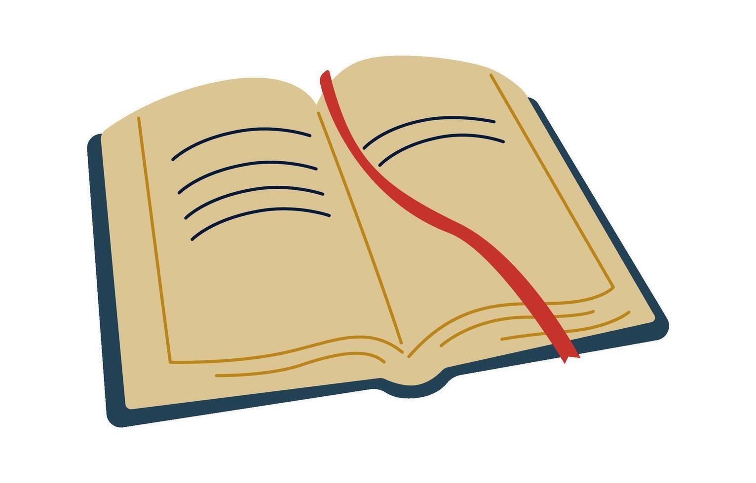 Open book flat icon Stationery vector