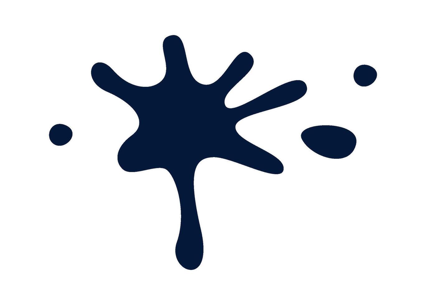 Ink blot flat icon Office stationery Flat Illustration vector
