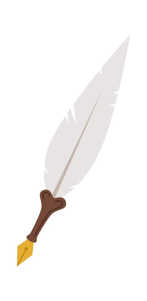 Ink pen flat icon Stationery Illustration vector