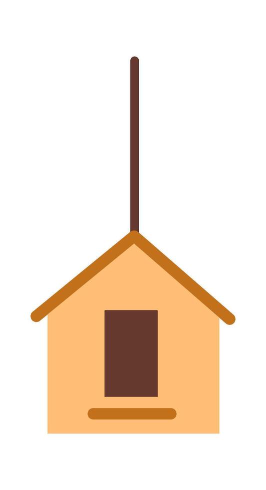 Birdhouse flat icon Decorative element for tree vector