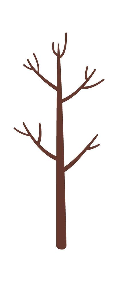 Bare tree flat icon Spring decorative plant Flat Illustration Icon vector
