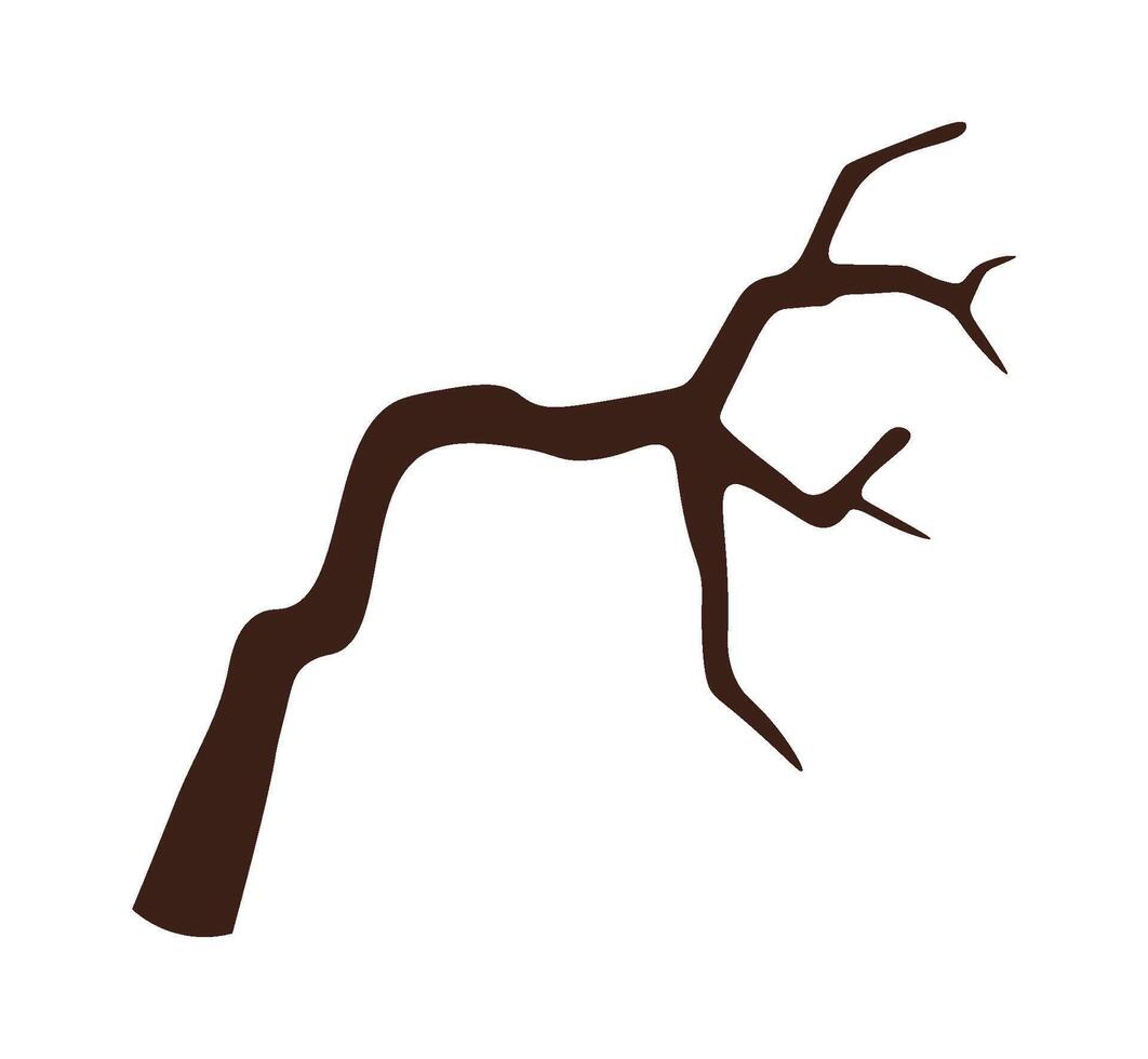 Bare tree sakura flat icon Flat Illustration vector