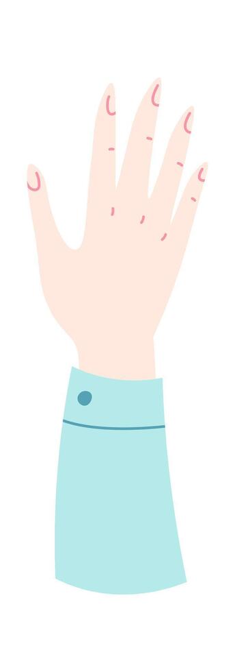Hand flat icon Greeting gesture Illustration vector