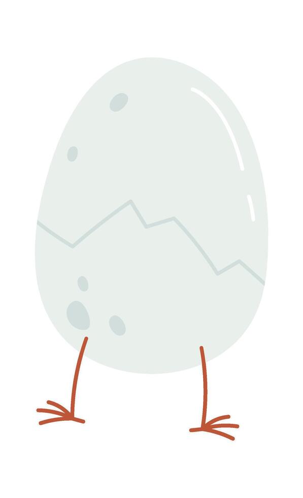 Cute chicken legs flat icon vector